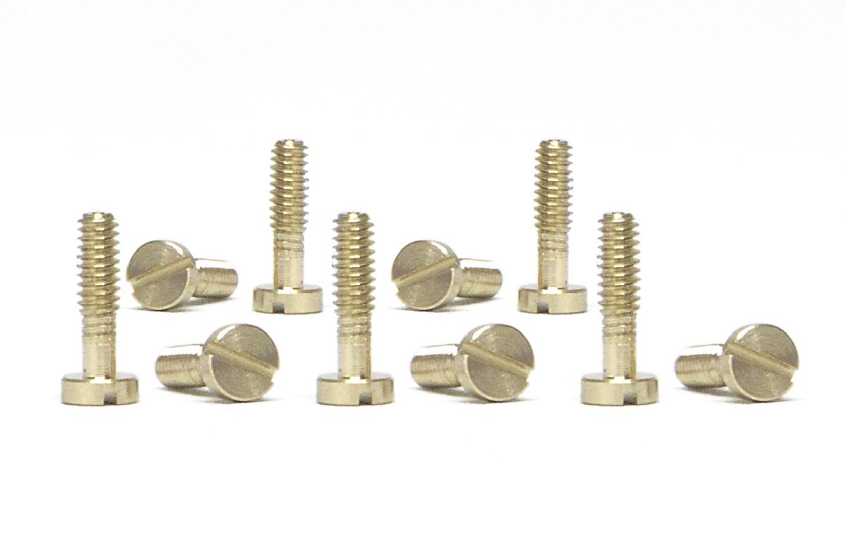 Skruv Mässing 2,2mm x 8mm 10st (större skalle)
