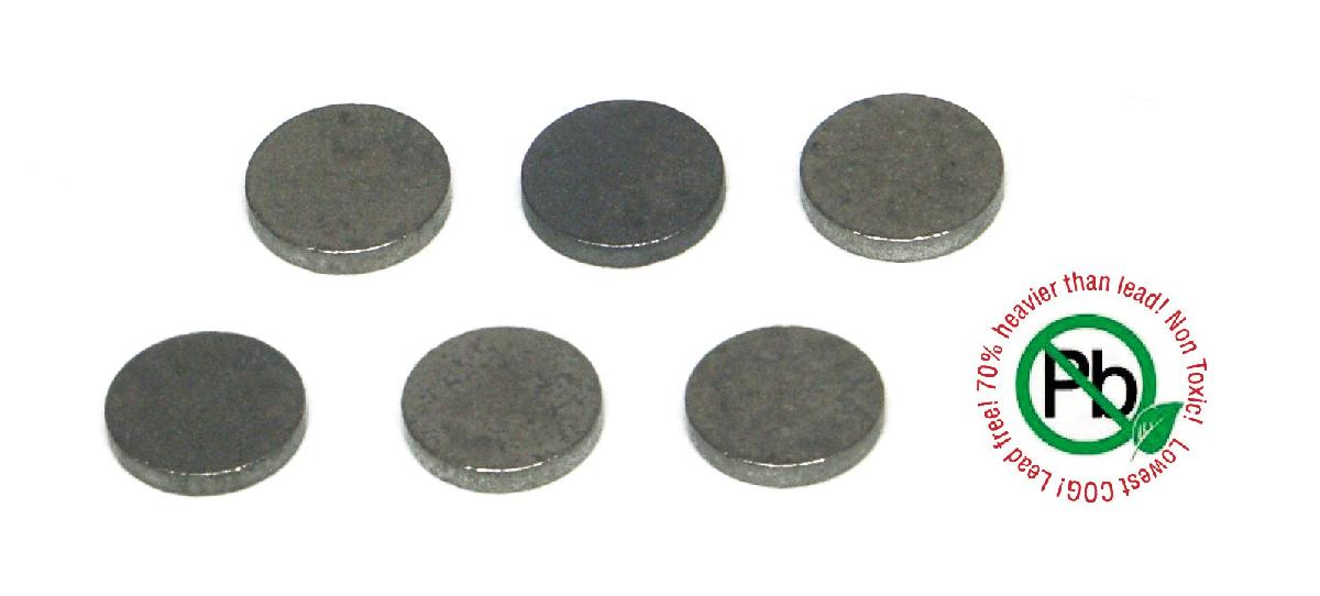 Tungsten ballast, cylinder 6.3*1mm, 3.5g (6x0.58g)