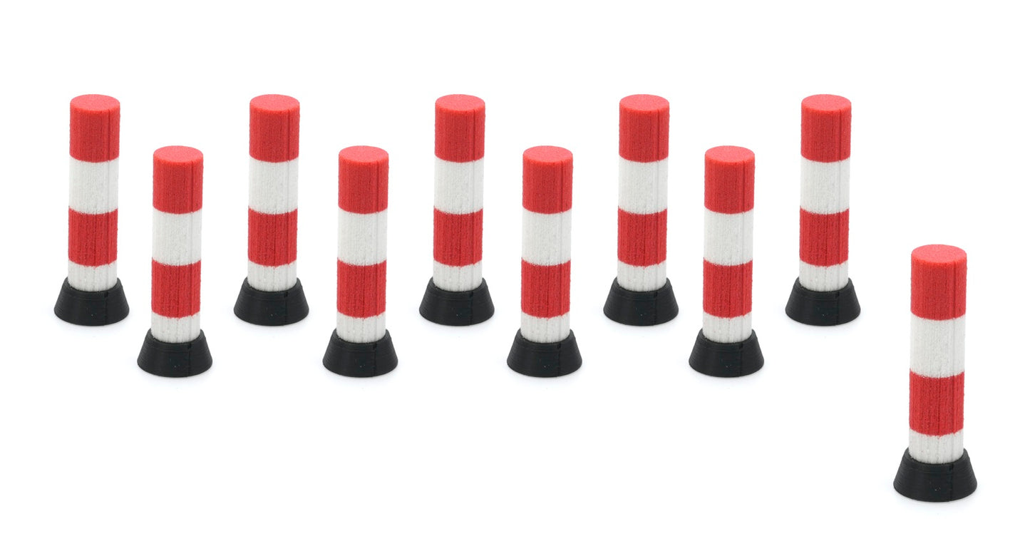 Flexibel Pollare 40x10mm Röd och Vit