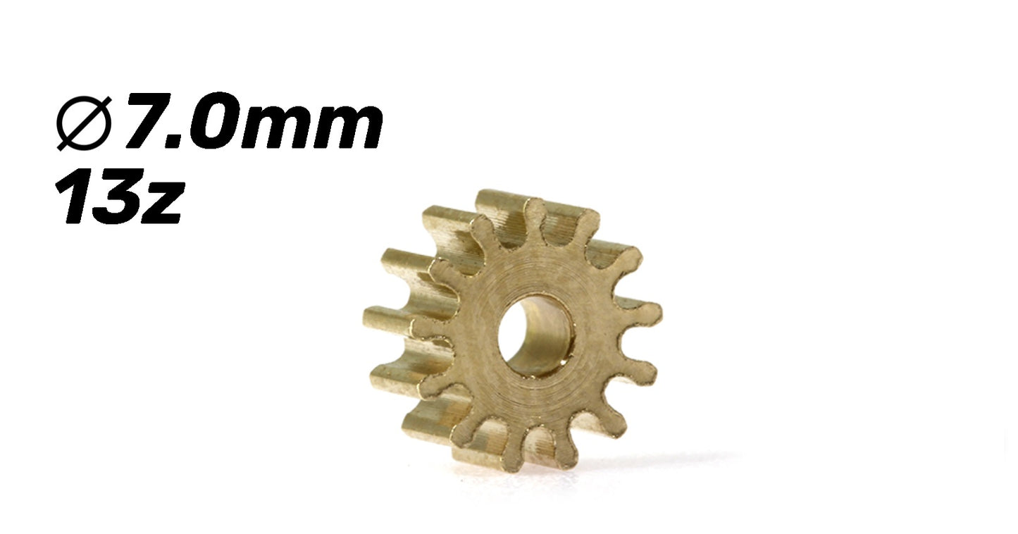 Motordrev mässing 13t ø7mm