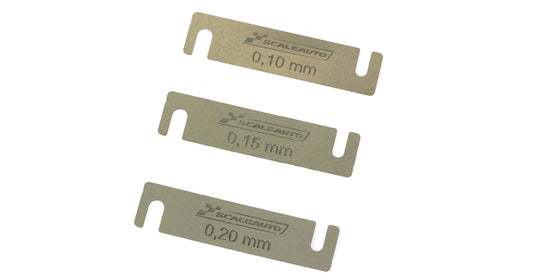 Shims för justering av bakaxelns spel: 0,10 mm, 0,15 mm, 0,20 mm.