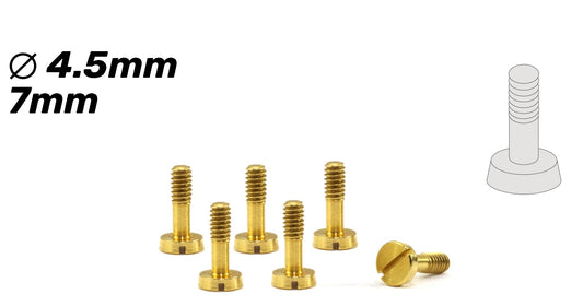 Skruv mässing 7mm 6st