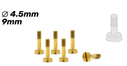 Skruv mässing 9mm 6st