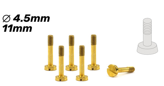 Skruv mässing 11mm 6st